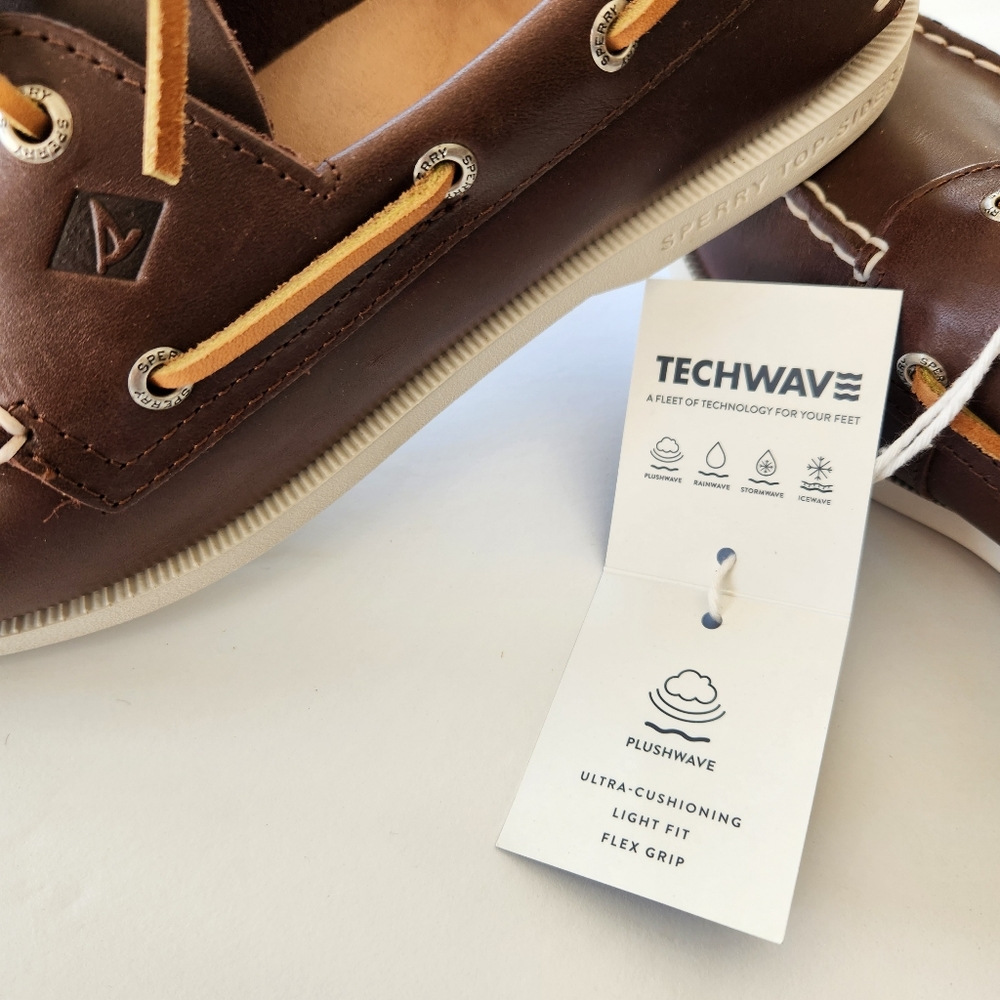 SPERRY Original Plushwave Boat Shoe Size 11 W Brown - Picture 6 of 16